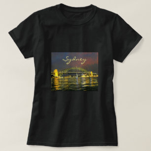 Sydney by night Harbour Bridge Australien T-Shirt