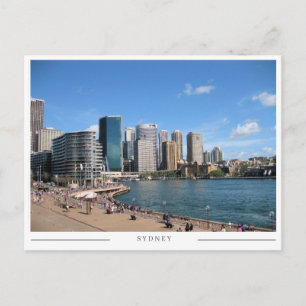 Sydney CBD urbane Skyline und Stadtlandschaft Aust Postkarte