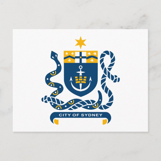 Sydney Coat of Arms Postcard Postkarte (Vorderseite)