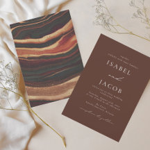 SYDNEY Espresso Brown Watercolor Wedding