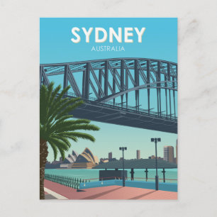Sydney Hafen Australien Vintage Reise Postkarte