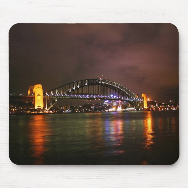 Sydney-Hafen-Brücke nachts Mousepad (Vorne)