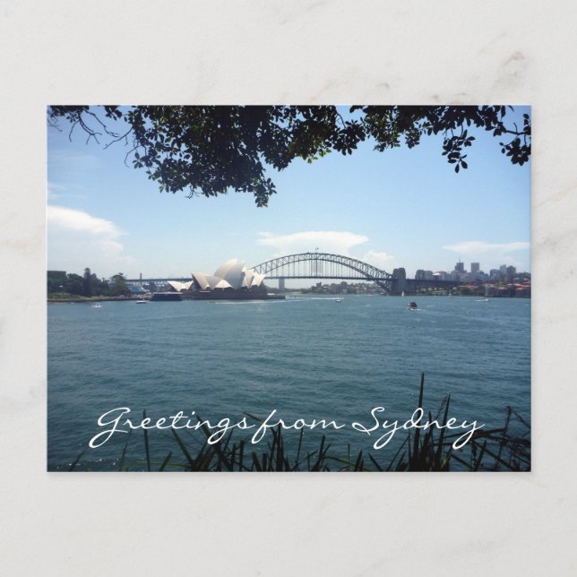 Sydney Hafenblick Postkarte (Vorderseite)