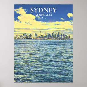 Sydney Harbor Skyline-Wanddekor Poster
