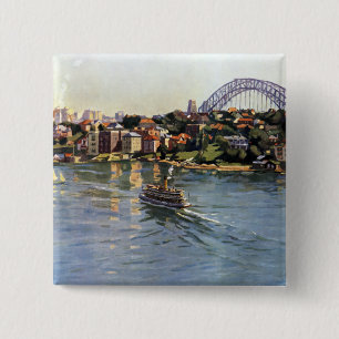 Sydney Harbour Australia Button