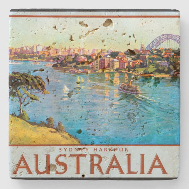 Sydney Harbour Australia Steinuntersetzer (Vorderseite)