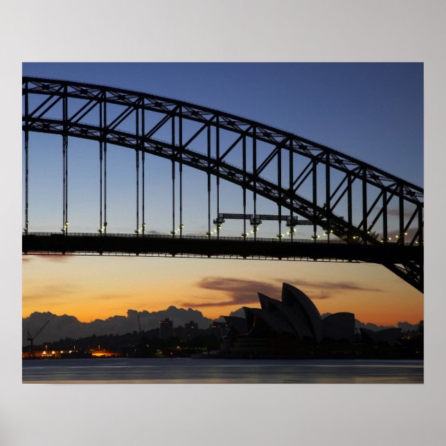 Sydney Harbour Bridge and Sydney Opera House at 2 Poster (Vorne)