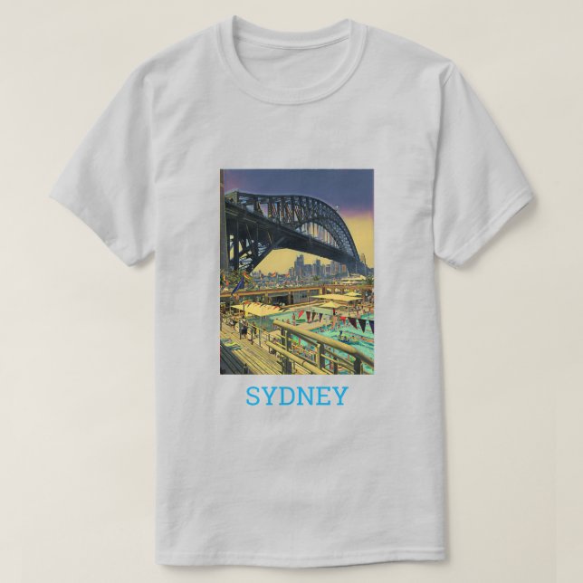 Sydney Harbour Bridge Art T-Shirt (Design vorne)