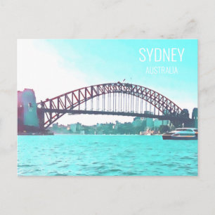 Sydney Harbour Bridge Australischer Reisedrucker Postkarte