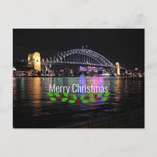 Sydney Harbour Bridge - Frohe Weihnachten! Postkarte (Vorderseite)