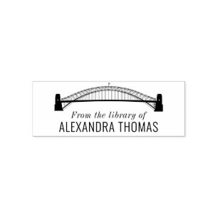 Sydney Harbour Bridge "From the Library" Book Permastempel