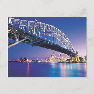 Sydney Harbour Bridge in Night Australia Postkarte