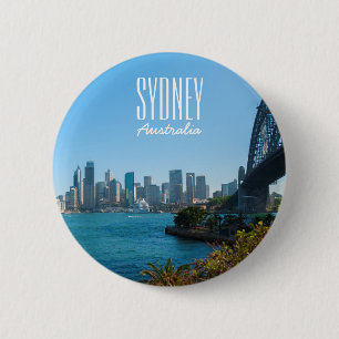 Sydney Harbour Bridge & Opera House Skyline Button