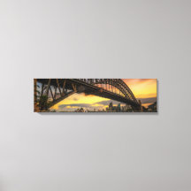 Sydney Harbour Bridge Sunset Panorama Leinwand Art