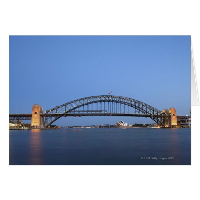 Sydney Harbour Bridge und Opernhaus bei Dämmerung (Vorderseite (Horizontal))