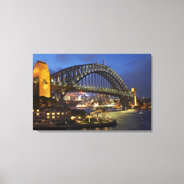 Sydney Harbour Bridge und Park Hyatt Sydney Hotel Leinwanddruck (Vorderseite)