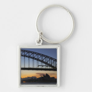 Sydney Harbour Bridge und Sydney Opera House um 2 Schlüsselanhänger