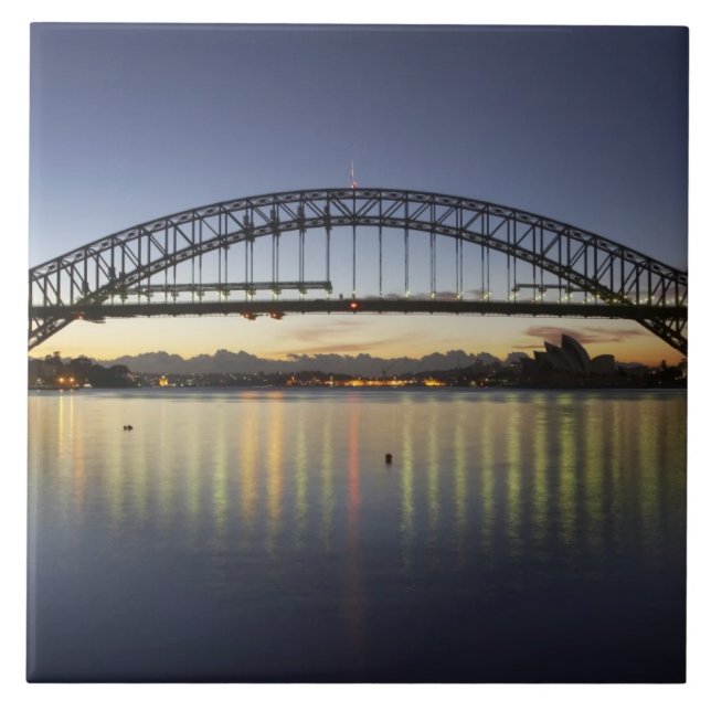 Sydney Harbour Bridge und Sydney Opernhaus Fliese (Vorderseite)