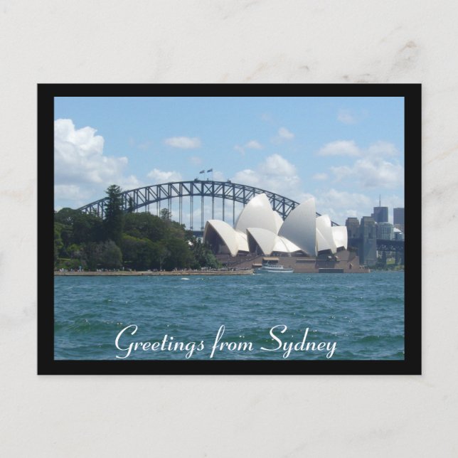 Sydney Harbour Grüße Postkarte (Vorderseite)