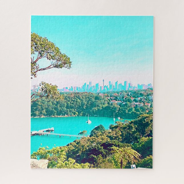 Sydney Harbour Skyline view Mosman Puzzle (Vertikal)