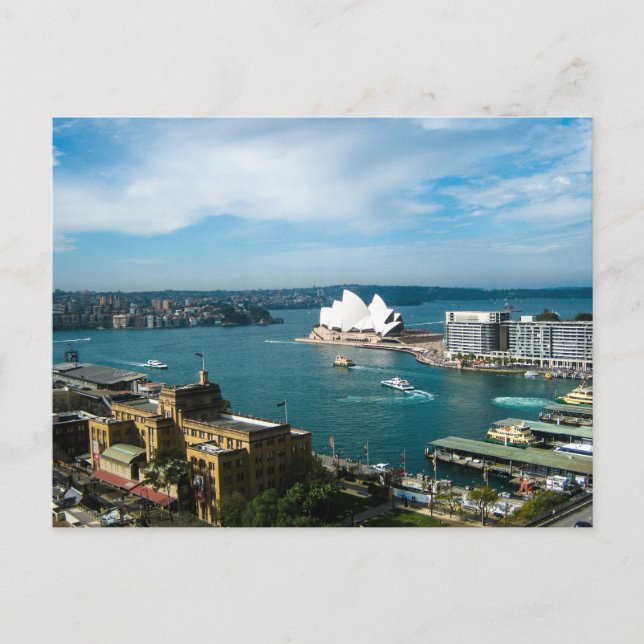 Sydney Harbour und das Opernhaus - Postkarte (Vorderseite)
