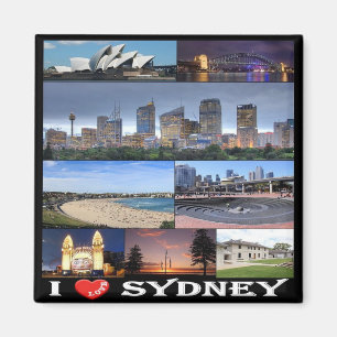 SYDNEY I Liebe, Australien, Ozeanien, Kühlschrank Magnet