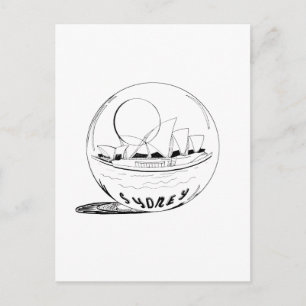 Sydney in einer Glaskugel Postkarte
