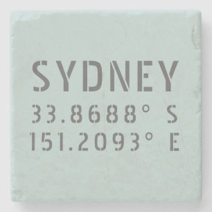 Sydney Latitude Longitude Steinuntersetzer