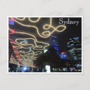Sydney lebhafte Lichtlinien Postkarte
