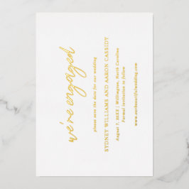 Sydney Modern Wedding rettet das Datum Folieneinladung