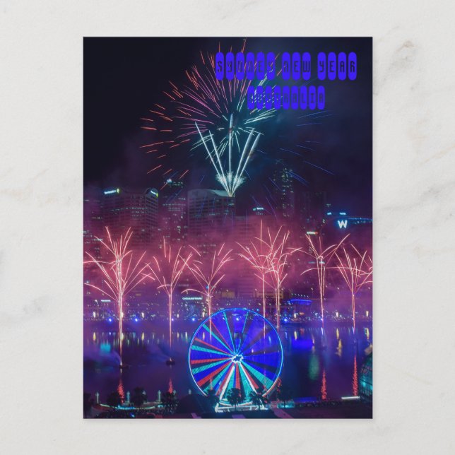 Sydney New Year Postkarte (Vorderseite)