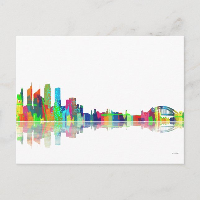 Sydney NSW Skyline Postkarte (Vorderseite)