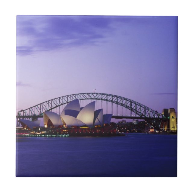 Sydney Opera House and Harbour, New South 2 Fliese (Vorderseite)