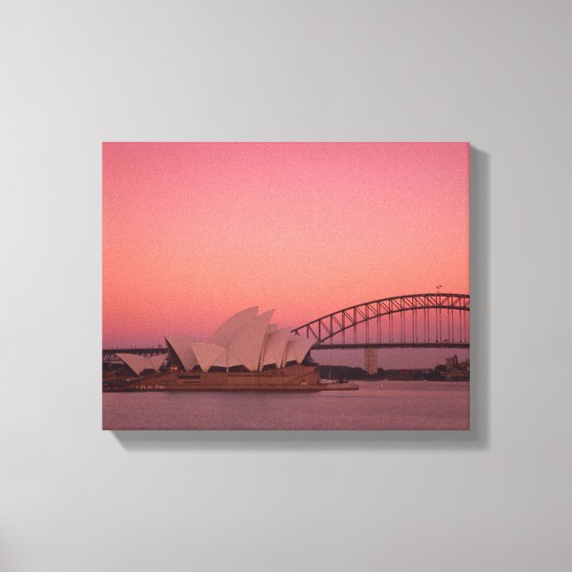 Sydney Opera House and Harbour, New South Leinwanddruck (Vorderseite)