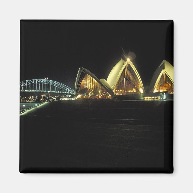 Sydney Opera House at night, New South Wales, 2 Magnet (Vorne)