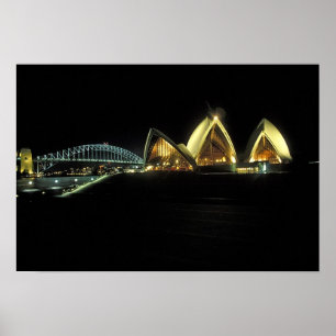 Sydney Opera House at night, New South Wales, 2 Poster