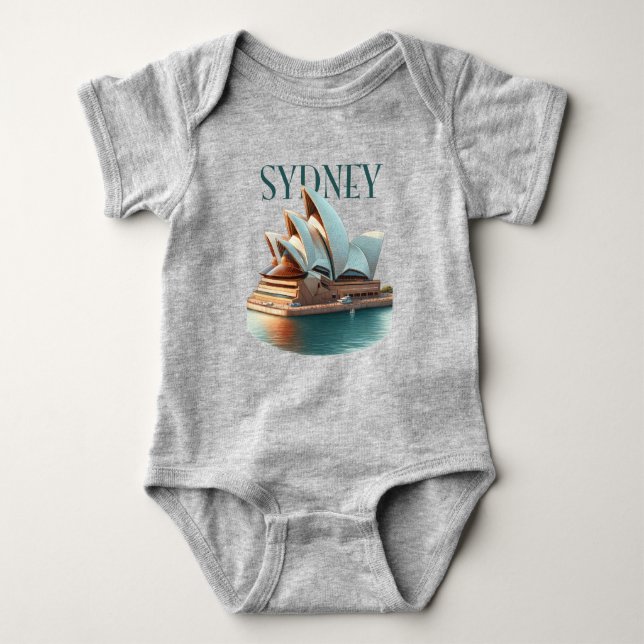 Sydney Opera House Australia Baby Strampler (Vorderseite)