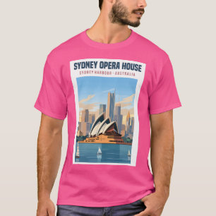 Sydney Opera House Australia Reiseplakat T-Shirt
