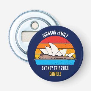 Sydney Opera House Australia Trip Custom Blue Flaschenöffner