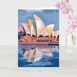 Sydney Opera House Australien Aquarell Karte