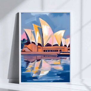 Sydney Opera House Australien Aquarell Poster