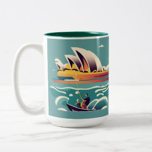 Sydney Opera House Australien Gemälde Souvenir Zweifarbige Tasse