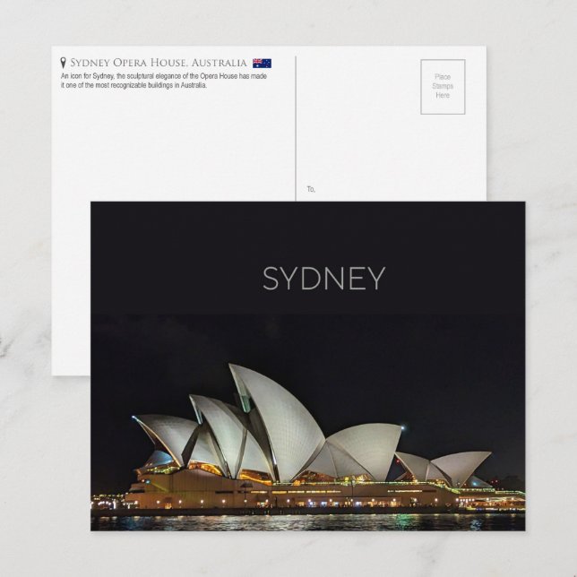 Sydney Opera House, Australien Postcard Postkarte (Vorne/Hinten)