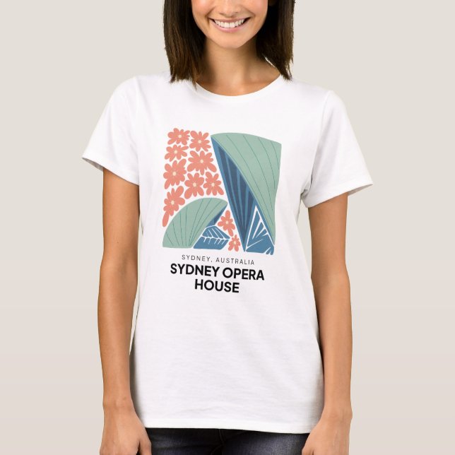 Sydney Opera House Australien Reisen Florenz T-Shirt (Vorderseite)