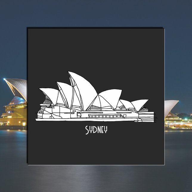 Sydney Opera House Australien zeichne Souvenir Button (Von Creator hochgeladen)