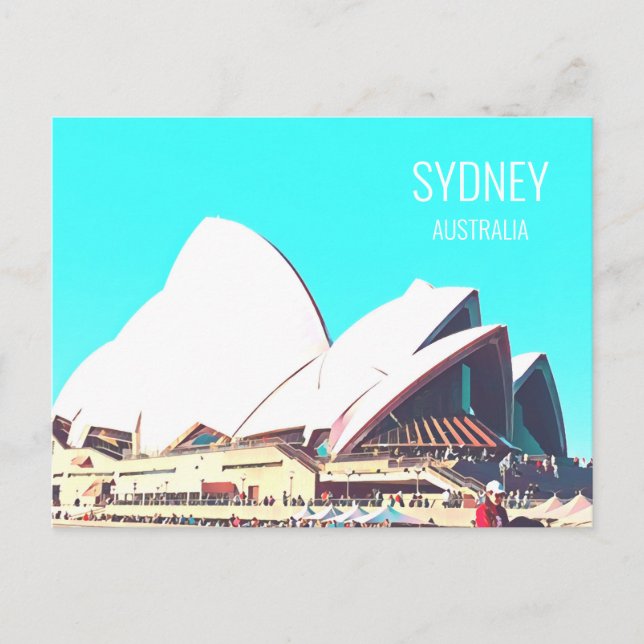 Sydney Opera House Australischer Reisedruck Postkarte (Vorderseite)