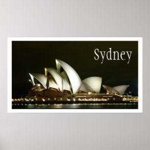 Sydney Opera House bei Nacht Poster
