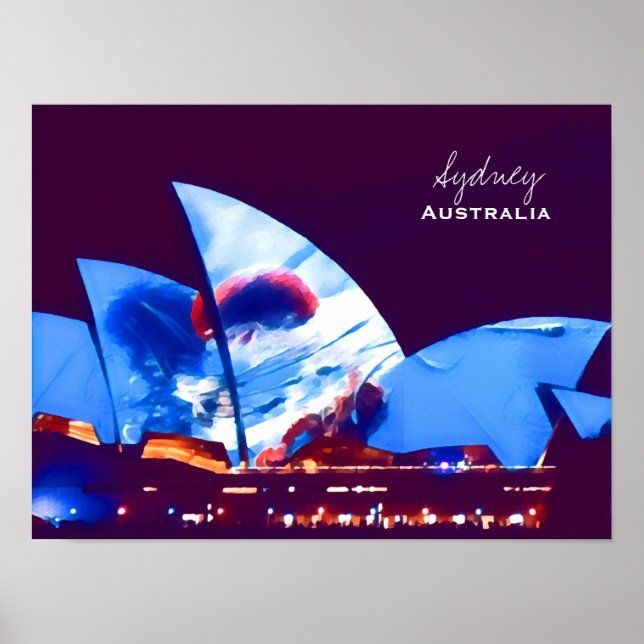 Sydney Opera House bunt Australien Poster (Vorne)
