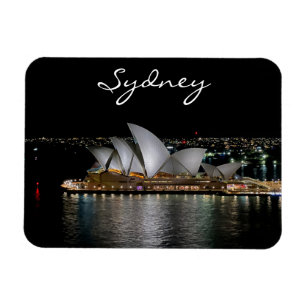Sydney Opera House by Night, Australien, Foto Magnet