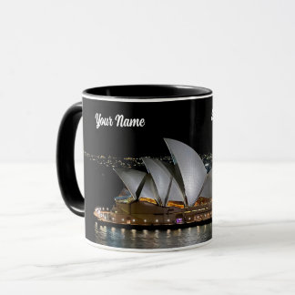 Sydney Opera House by Night, Australien, Foto Tasse